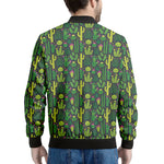 Cute Cactus Plant Pattern Print Men's Bomber Jacket