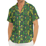 Cute Cactus Plant Pattern Print Men's Deep V-Neck Shirt