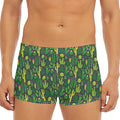 Cute Cactus Plant Pattern Print Men's Short Boxer Briefs