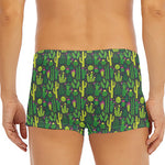 Cute Cactus Plant Pattern Print Men's Short Boxer Briefs