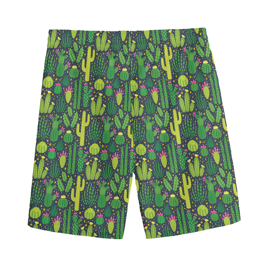 Cute Cactus Plant Pattern Print Men's Sports Shorts