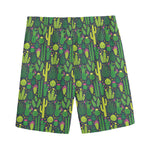 Cute Cactus Plant Pattern Print Men's Sports Shorts