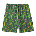 Cute Cactus Plant Pattern Print Men's Swim Trunks