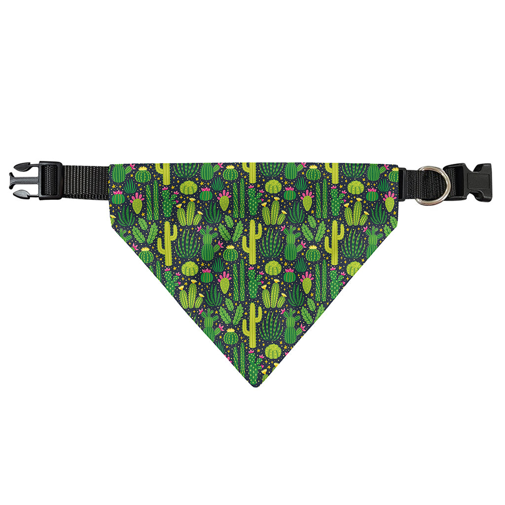 Cute Cactus Plant Pattern Print Over The Collar Dog Bandana