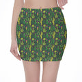 Cute Cactus Plant Pattern Print Pencil Mini Skirt