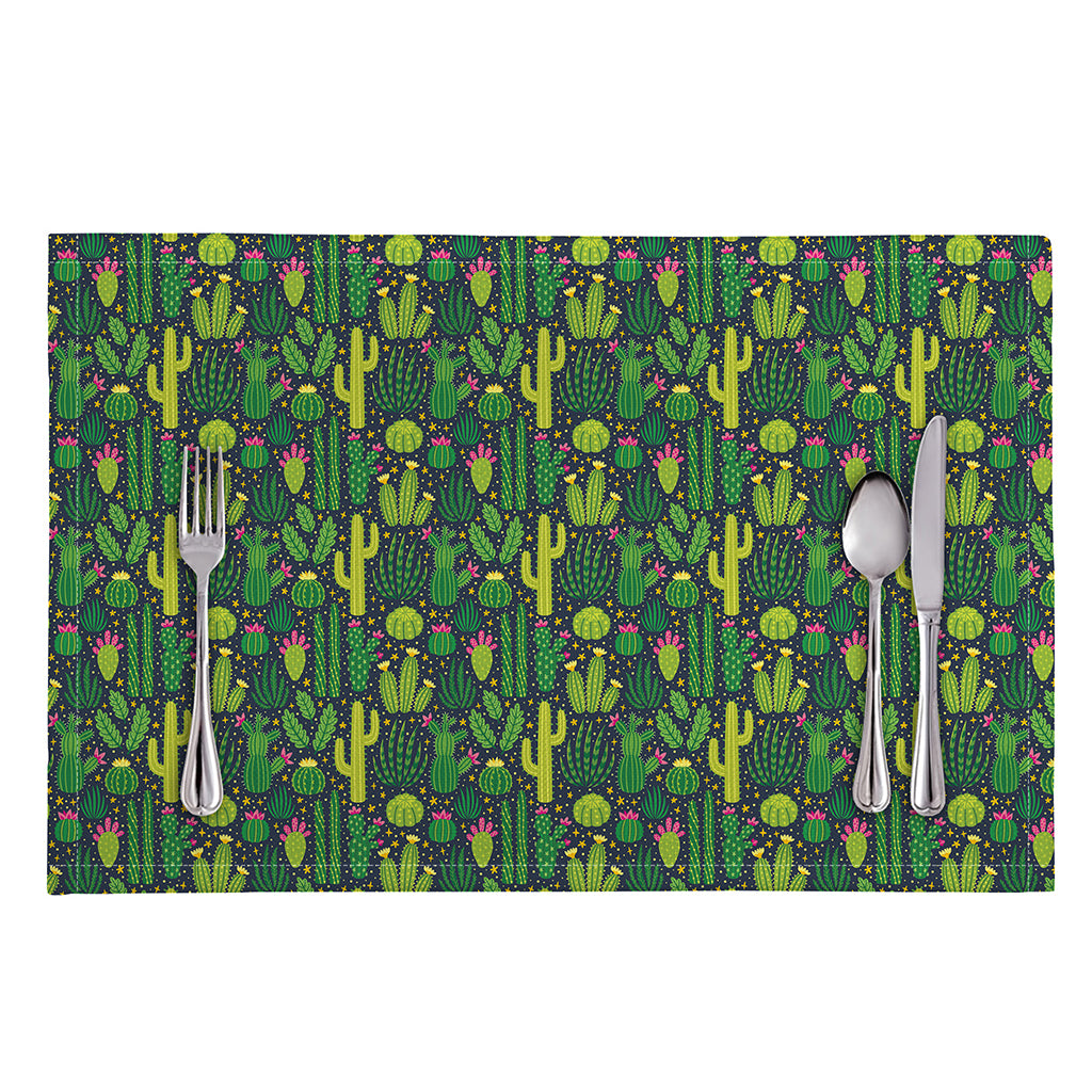 Cute Cactus Plant Pattern Print Placemat
