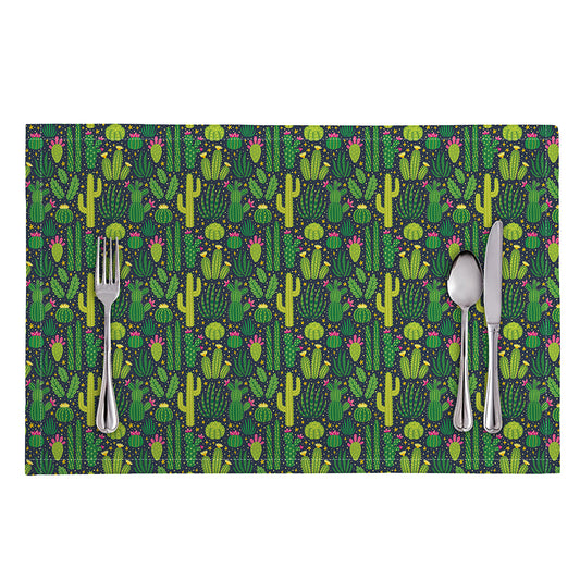 Cute Cactus Plant Pattern Print Placemat