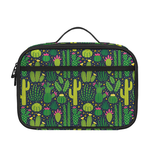 Cute Cactus Plant Pattern Print Portable Lunch Bag