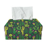 Cute Cactus Plant Pattern Print Rectangle Tissue Box Cover