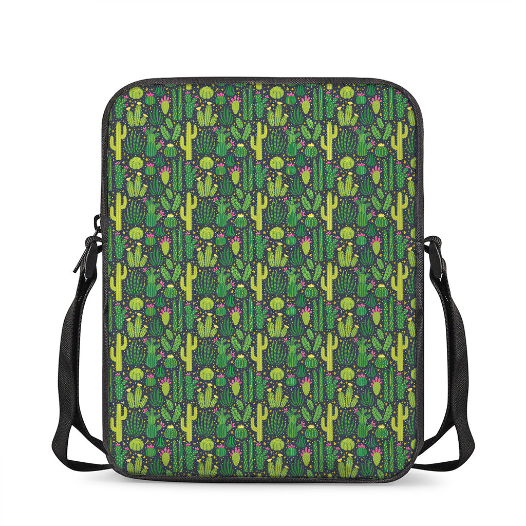 Cute Cactus Plant Pattern Print Rectangular Crossbody Bag