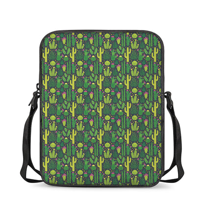 Cute Cactus Plant Pattern Print Rectangular Crossbody Bag