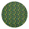 Cute Cactus Plant Pattern Print Round Blanket