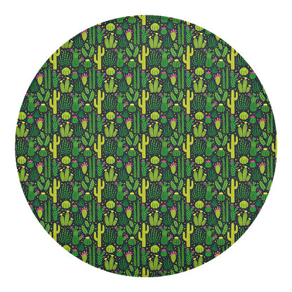 Cute Cactus Plant Pattern Print Round Blanket