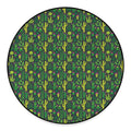 Cute Cactus Plant Pattern Print Round Floor Mat