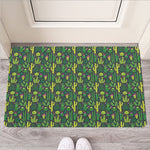 Cute Cactus Plant Pattern Print Rubber Doormat