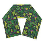 Cute Cactus Plant Pattern Print Scarf