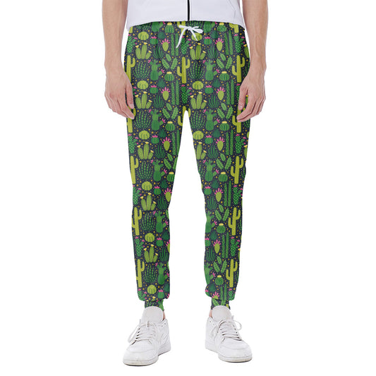 Cute Cactus Plant Pattern Print Scuba Joggers