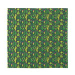 Cute Cactus Plant Pattern Print Silk Bandana