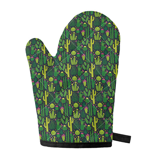Cute Cactus Plant Pattern Print Single Oven Mitt