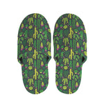 Cute Cactus Plant Pattern Print Slippers