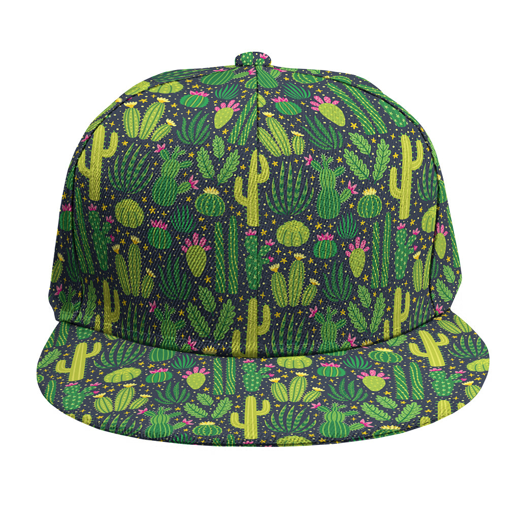 Cute Cactus Plant Pattern Print Snapback Cap
