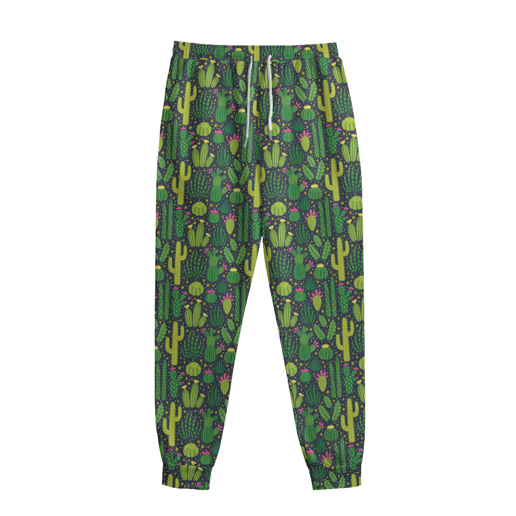 Cute Cactus Plant Pattern Print Sweatpants