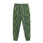 Cute Cactus Plant Pattern Print Sweatpants