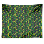 Cute Cactus Plant Pattern Print Tapestry