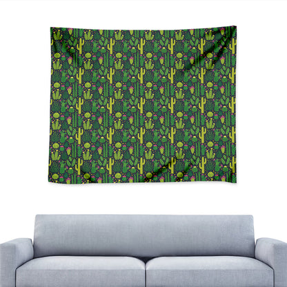Cute Cactus Plant Pattern Print Tapestry