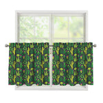 Cute Cactus Plant Pattern Print Tier Curtains