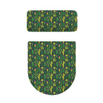 Cute Cactus Plant Pattern Print Toilet Lid And Tank Cover Set