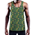 Cute Cactus Plant Pattern Print Training Tank Top