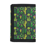 Cute Cactus Plant Pattern Print Trifold Wallet