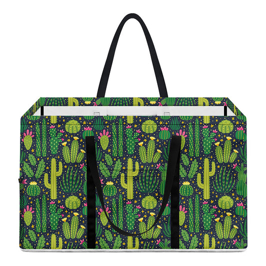 Cute Cactus Plant Pattern Print Utility Tote Bag