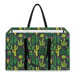 Cute Cactus Plant Pattern Print Utility Tote Bag