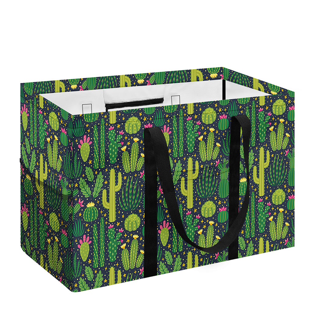 Cute Cactus Plant Pattern Print Utility Tote Bag
