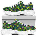 Cute Cactus Plant Pattern Print White Chunky Shoes