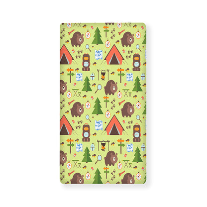 Cute Camping Pattern Print Baby Crib Sheet