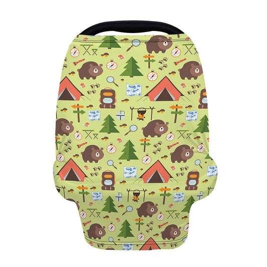 Cute Camping Pattern Print Baby Seat Cover