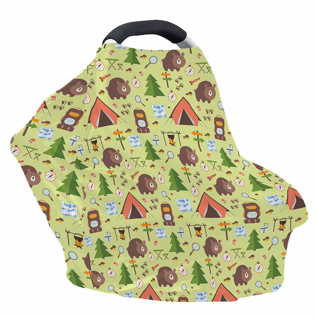 Cute Camping Pattern Print Baby Seat Cover