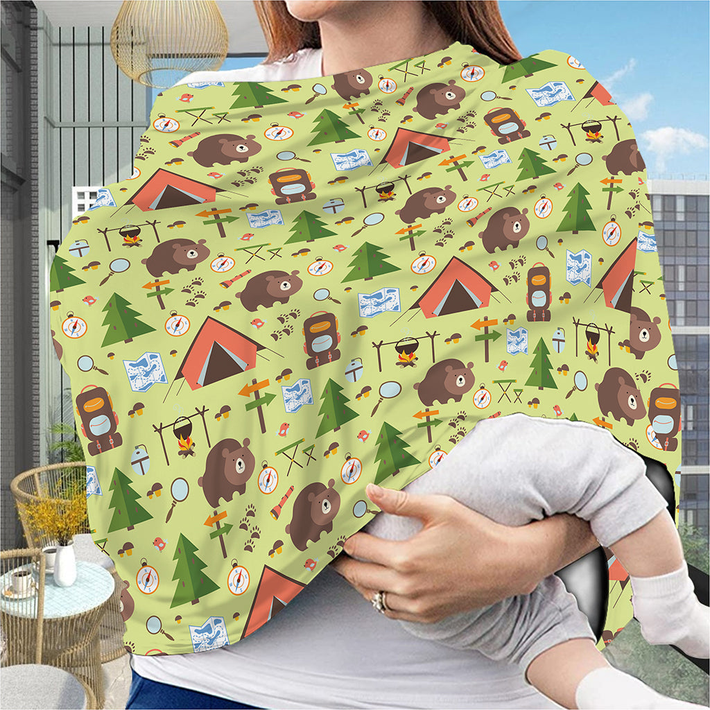 Cute Camping Pattern Print Baby Seat Cover