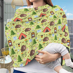 Cute Camping Pattern Print Baby Seat Cover