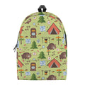 Cute Camping Pattern Print School Backpack