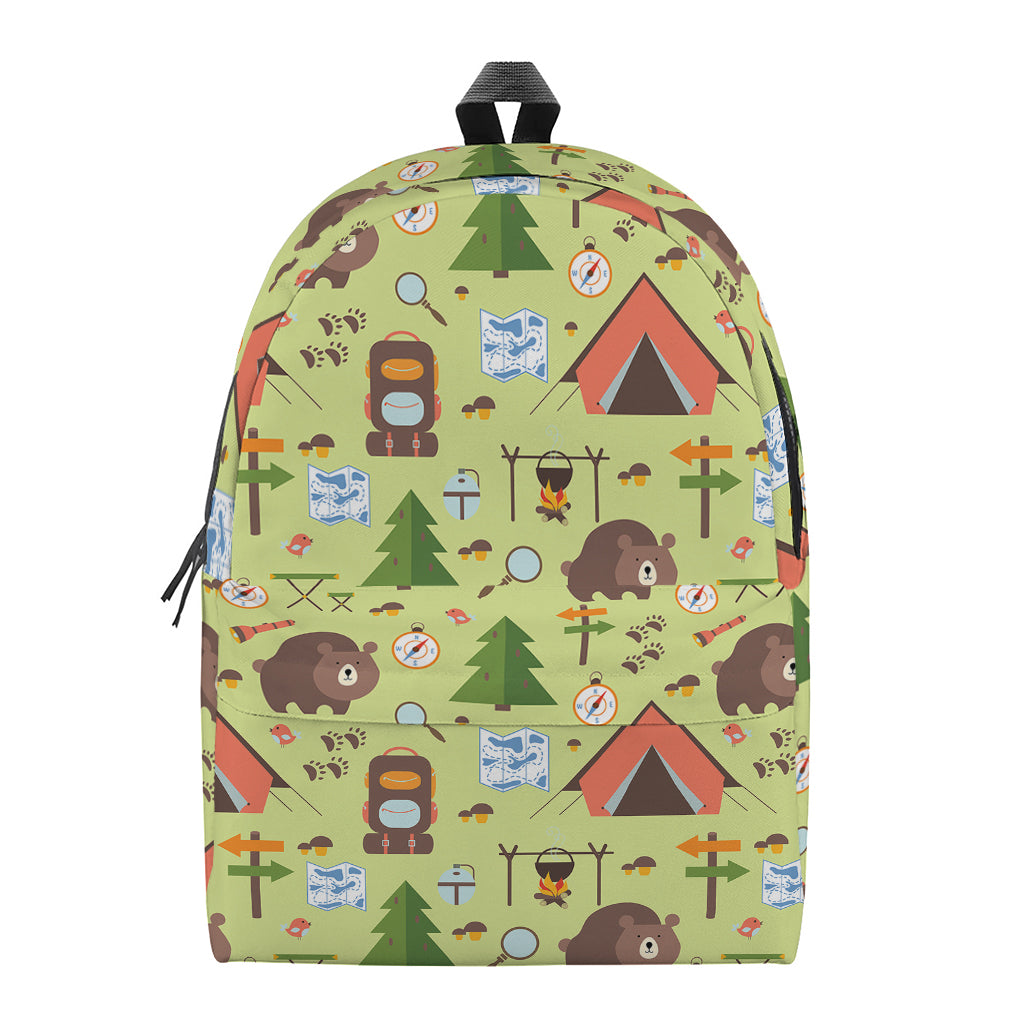 Cute Camping Pattern Print Backpack