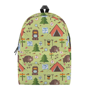 Cute Camping Pattern Print Backpack