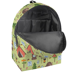 Cute Camping Pattern Print Backpack