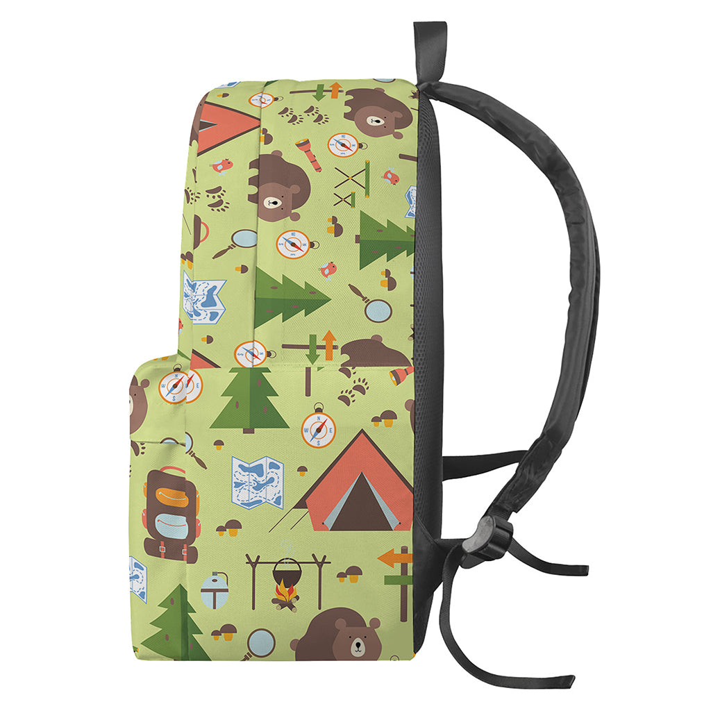 Cute Camping Pattern Print Backpack