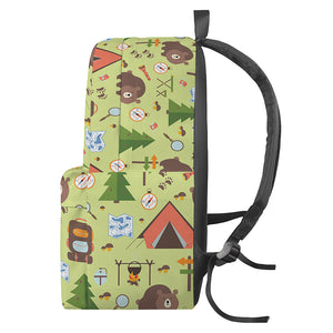 Cute Camping Pattern Print Backpack