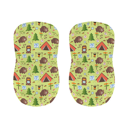 Cute Camping Pattern Print Bar Stool Covers