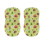 Cute Camping Pattern Print Bar Stool Covers
